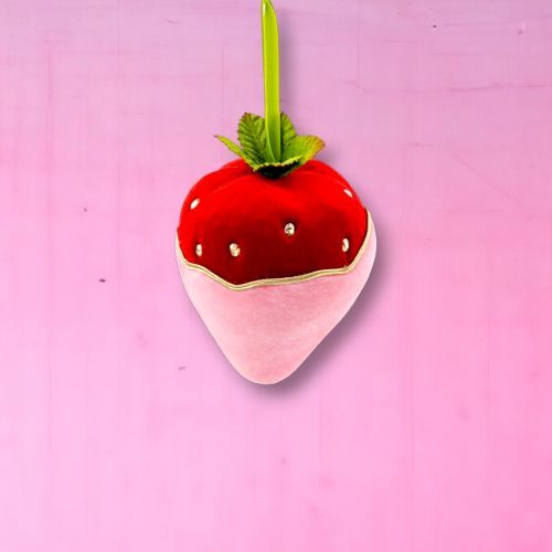 6&quot; Light Pink Chocolate Strawberry Ornament Valentines Day Decor NEW 2025