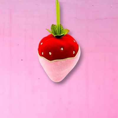 6&quot; Light Pink Chocolate Strawberry Ornament Valentines Day Decor NEW 2025
