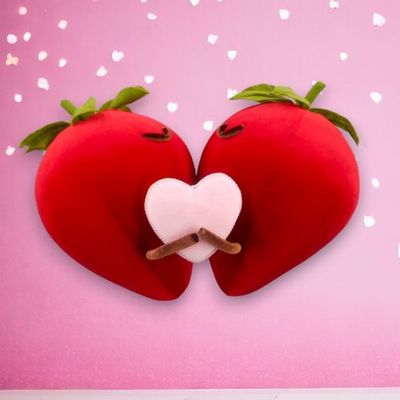 18&quot; Kissing Strawberry Couple Valentines Day Decor *SHIPS WITHIN 10 DAYS* NEW 2025