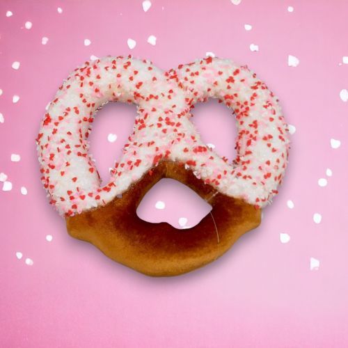 10.5&quot; White Chocolate Sprinkle Pretzel Valentines Day Decor *SHIPS WITHIN 10 DAYS* NEW 2025