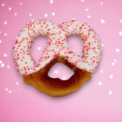 10.5&quot; White Chocolate Sprinkle Pretzel Valentines Day Decor *SHIPS WITHIN 10 DAYS* NEW 2025