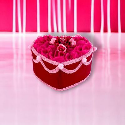 8&quot; Pink Heart Box Valentines Day Decor *SHIPS WITHIN 10 DAYS* NEW 2025