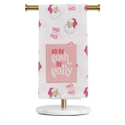 By Golly Santa Christmas Decor Hand Towel Kitchen Accents