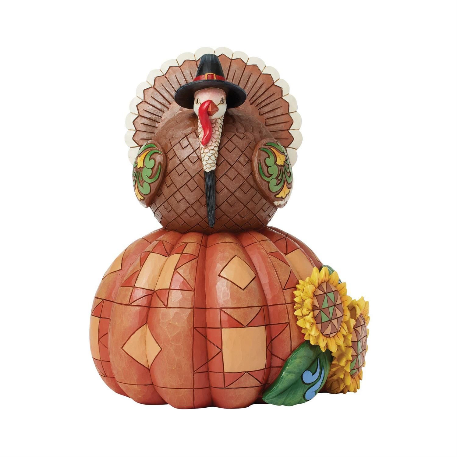 Turkey Pumpkin Sunflower By: Heartwood Creek Jim Shore *SHIPS WITHIN 10 DAYS* NEW 2025