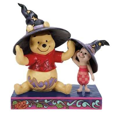 Pooh &amp; Piglet Witch Hats By: Disney Traditions Jim Shore *SHIPS WITHIN 10 DAYS* NEW 2025