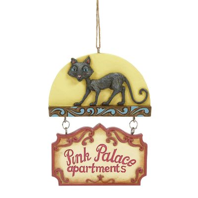 Black Cat Pink Palace Sign Ornament By: Coraline Jim Shore NEW 2025