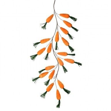 36&quot; VELVET CARROT GARLAND Easter Decor *SHIPS 2/2025* NEW 2025