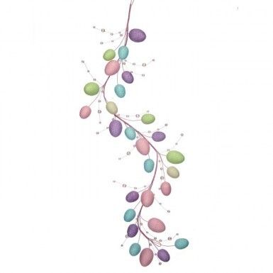 PRE-ORDER: 48&quot; STYROFOAM WITH BEAD EASTER EGG GARLAND Easter Decor *SHIPS 2/2025* NEW 2025