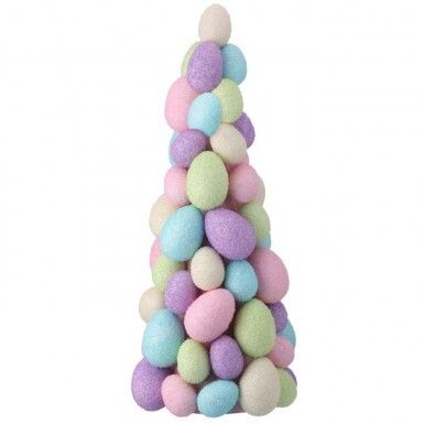 18&quot; STYROFOAM MINI EGG EASTER TREE Easter Decor  NEW 2025