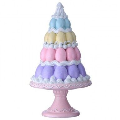 14&quot; RESIN EASTER EGG TREE ON PEDESTAL Easter Decor NEW 2025