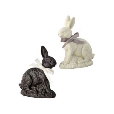 4&quot; RESIN CHOCOLATE BUNNYS SET OF 2 Easter Decor *SHIPS 2/2025* NEW 2025