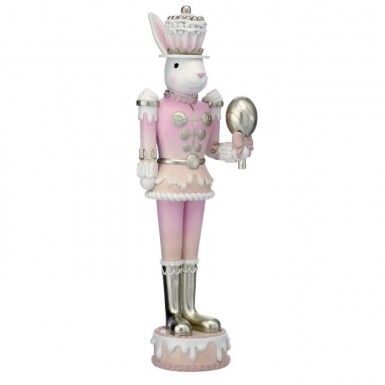 31.5&quot; RESIN CANDY SOLDIER BUNNY Easter Decor NEW 2025