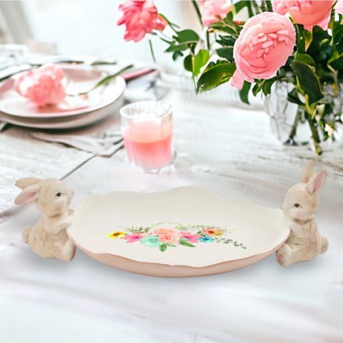 Bunnies 12.5&quot; Candy Dish Easter Decor *SHIPS WITHIN 10 DAYS* NEW 2025