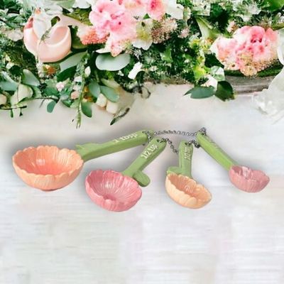PRE-ORDER: Pink Cosmo Measuring Spoons Easter Decor *SHIPS 2/2025* NEW 2025