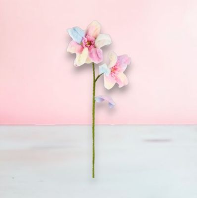 24&quot; Double Rainbow Flower Stem Set Of 2 Easter Decor *SHIPS WITHIN 10 DAYS* NEW 2025