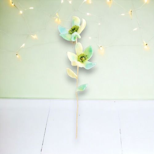 23&quot; Double Green/Yellow Flower Stem Set Of 2 Easter Decor *SHIPS WITHIN 10 DAYS* NEW 2025