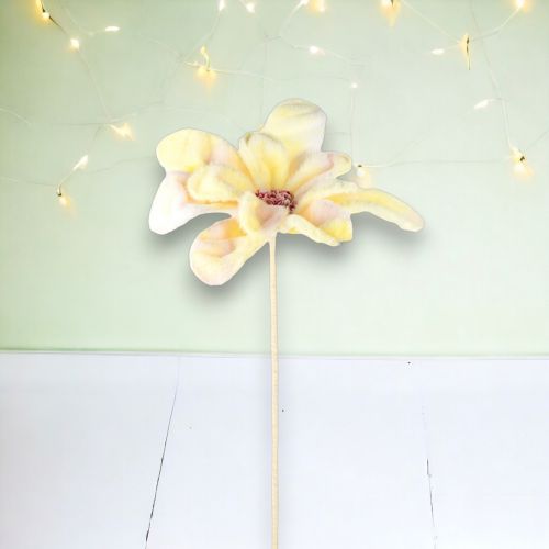 15&quot; Wide Yellow Flower Stem Set Of 2 Easter Decor  *SHIPS WITHIN 10 DAYS* NEW 2025