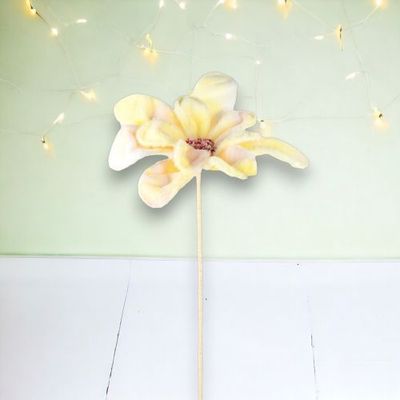 15&quot; Wide Yellow Flower Stem Set Of 2 Easter Decor  *SHIPS WITHIN 10 DAYS* NEW 2025