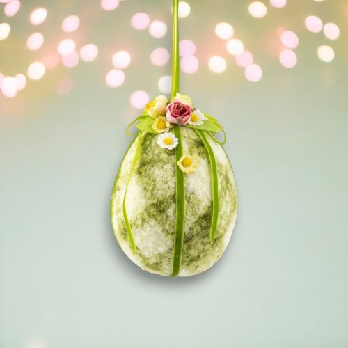 7&quot; Green Plaid Egg Ornament Easter Decor *SHIPS WITHIN 10 DAYS* NEW 2025