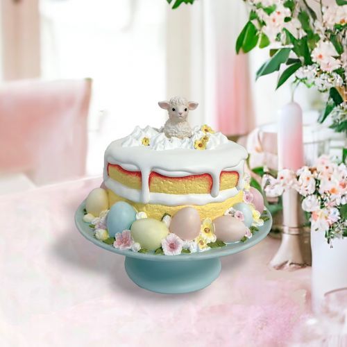 PRE-ORDER: 11&quot; Easter Lamb Cake Easter Decor *SHIPS 2/2026* NEW 2026