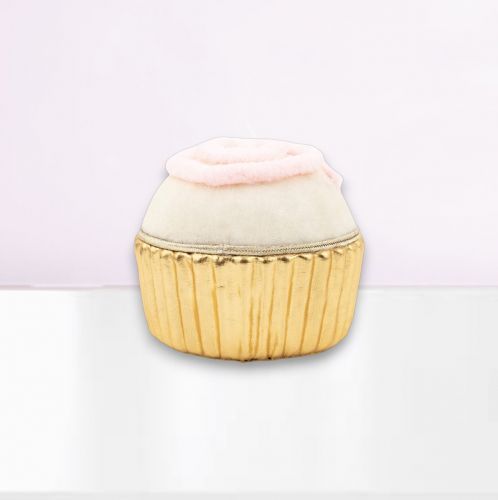 White Cupcake in Gold Foil Foam Ornament Set Of 2 Easter Decor  *SHIPS WITHIN 10 DAYS* NEW 2025