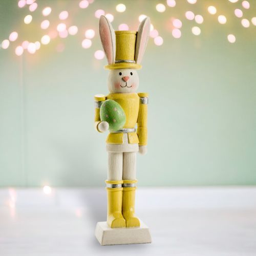 PRE-ORDER: Yellow Bunny Nutcracker Easter Decor *SHIPS 2/2025* NEW 2025
