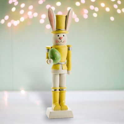 PRE-ORDER: Yellow Bunny Nutcracker Easter Decor *SHIPS 2/2025* NEW 2025