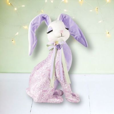 22&quot; Foam/Fabric Lavender Sassy Bunny Easter Decor *SHIPS WITHIN 10 DAYS* NEW 2025