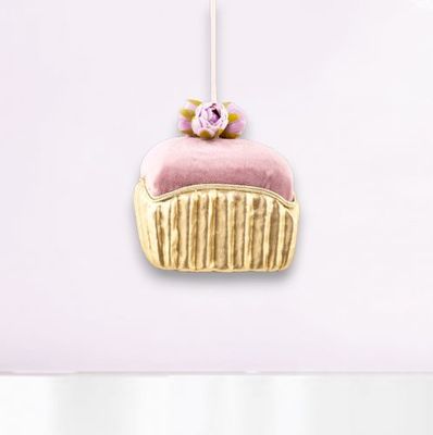 Dark Pink Petit Four Ornament Set Of 2 Easter Decor *SHIPS WITHIN 10 DAYS* NEW 2025