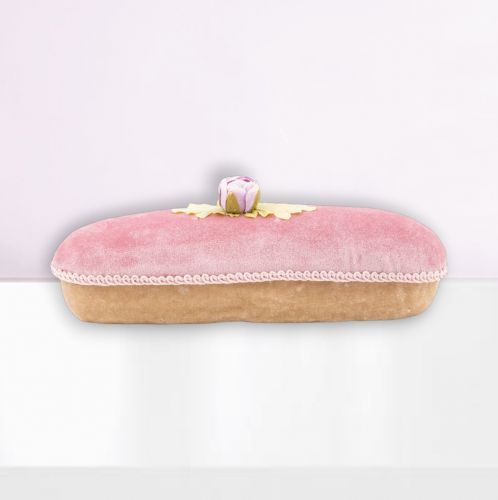 Foam/Fabric Pink Eclair With Rose Ornament Set Of 2 Easter Decor NEW 2025