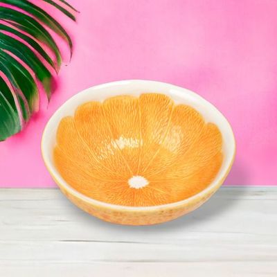 Orange Citrus Dolomite Bowls Set Of 8 Summer Decor *SHIPS WITHIN 10 DAYS* NEW 2025