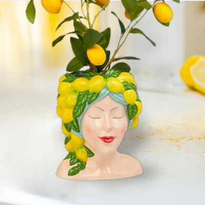 Lemon Lady Vase Summer Decor *SHIPS WITHIN 10 DAYS* NEW 2025