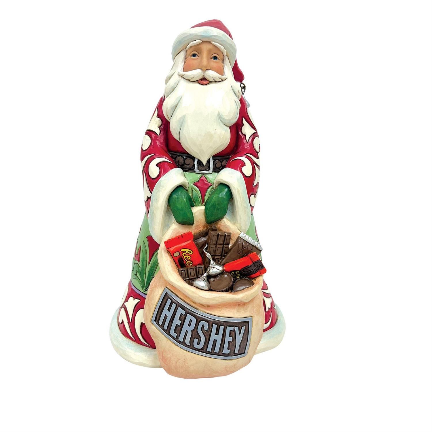 PRE-ORDER Santa With Bag Of Hershey Candy By: Hershey&#39;s Jim Shore *SHIPS 8/2025* NEW 2025