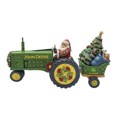 PRE-ORDER Santa On John Deere Tractor With Toys By: John Deere Jim Shore *SHIPS 8/2025* NEW 2025