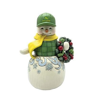 PRE-ORDER Snowman In John Deere Hat By: John Deere Jim Shore *SHIPS 8/2025* NEW 2025