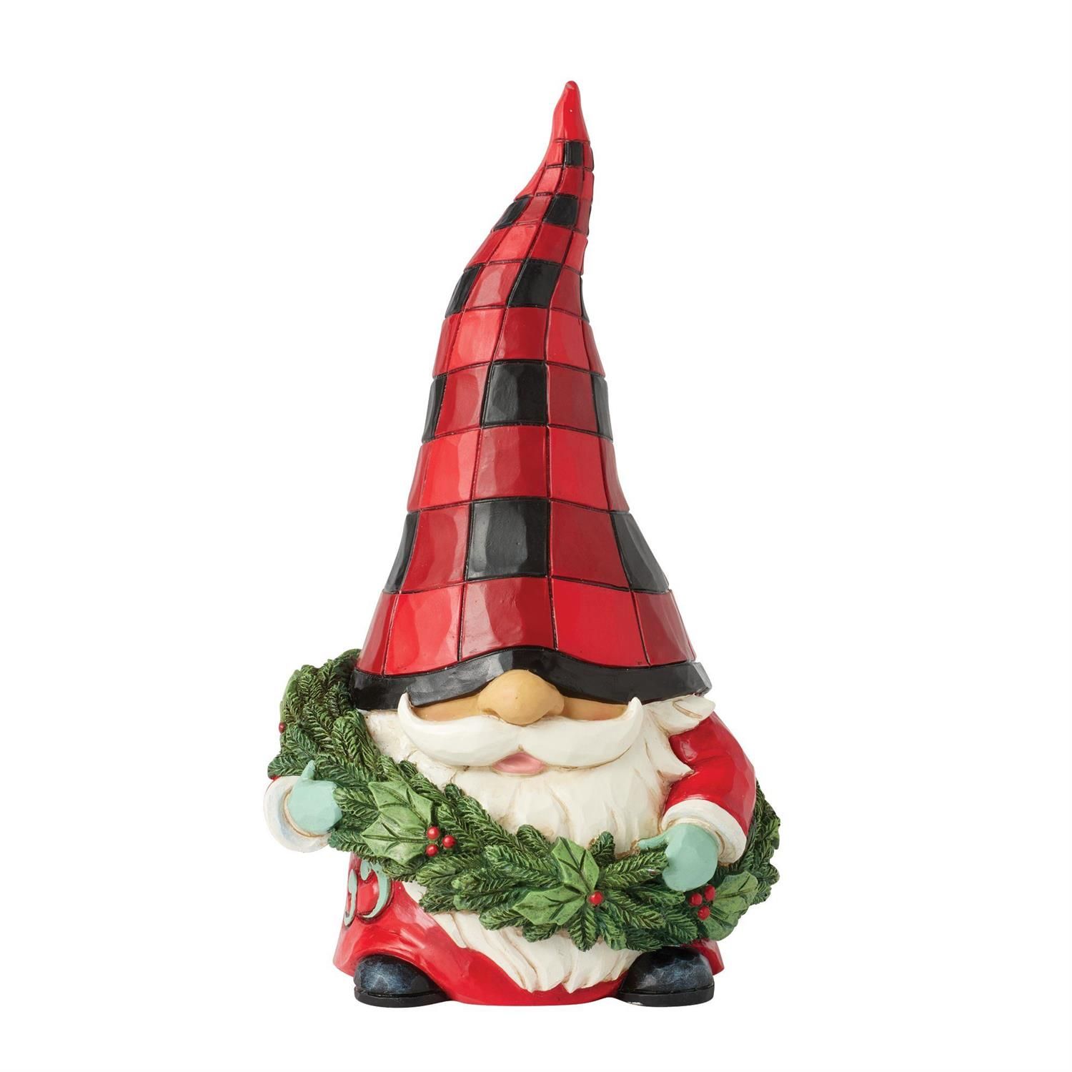 PRE-ORDER Kiss-mas Gnome Highland Glen Collection Gnome With Wreath By: Heartwood Creek Jim Shore *SHIPS 7/2025* NEW 2025