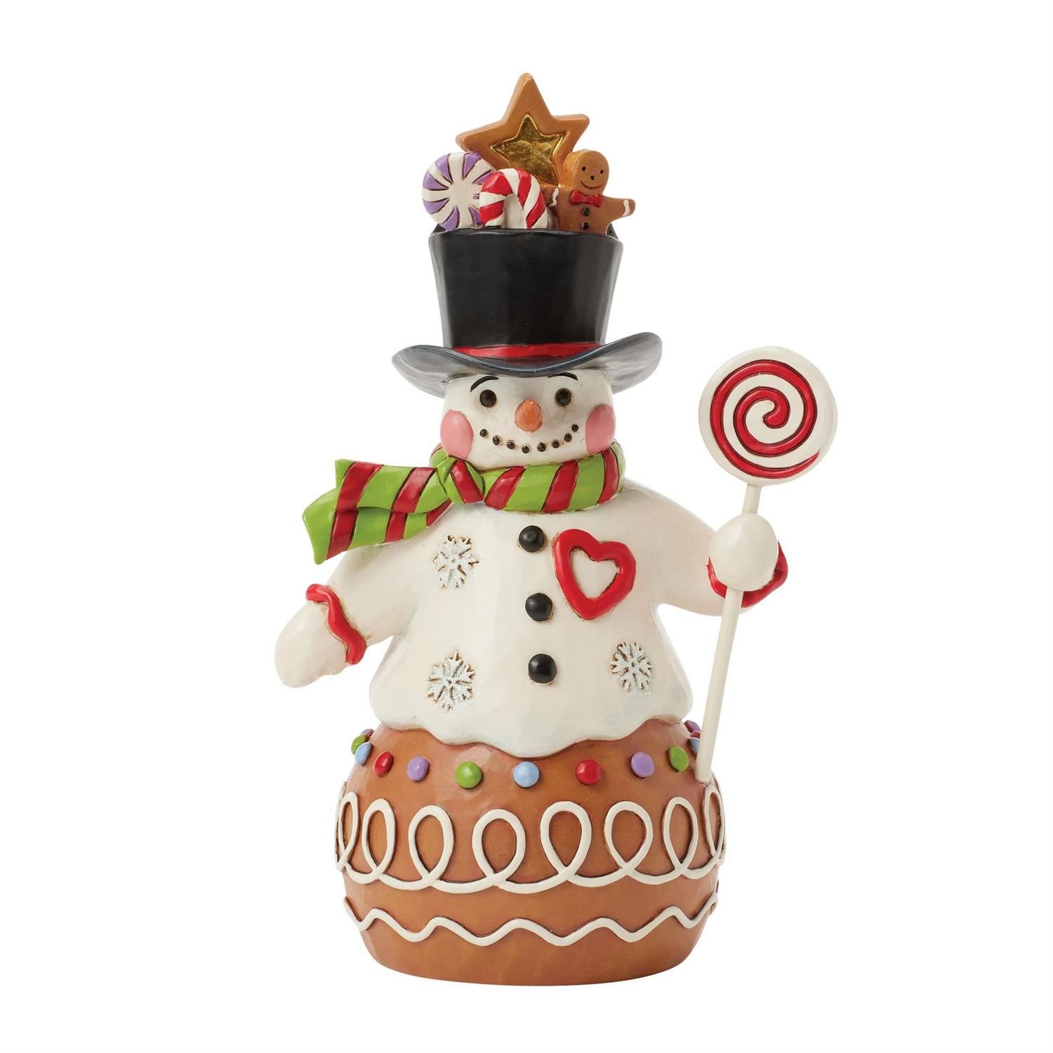 PRE-ORDER Gingerbread Hugs &amp; Peppermint Kisses Gingerbread Christmas Collection Snowman Sweets Hat By: Heartwood Creek Jim Shore *SHIPS 7/2025* NEW 2025