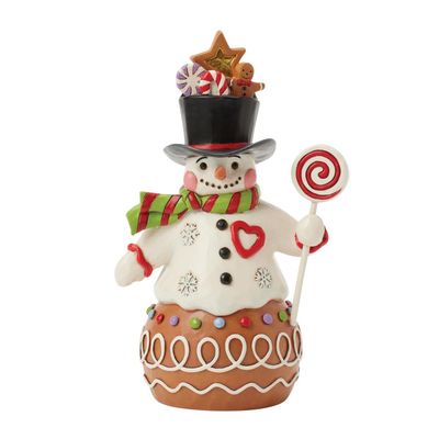 PRE-ORDER Gingerbread Hugs &amp; Peppermint Kisses Gingerbread Christmas Collection Snowman Sweets Hat By: Heartwood Creek Jim Shore *SHIPS 10/2025* NEW 2025