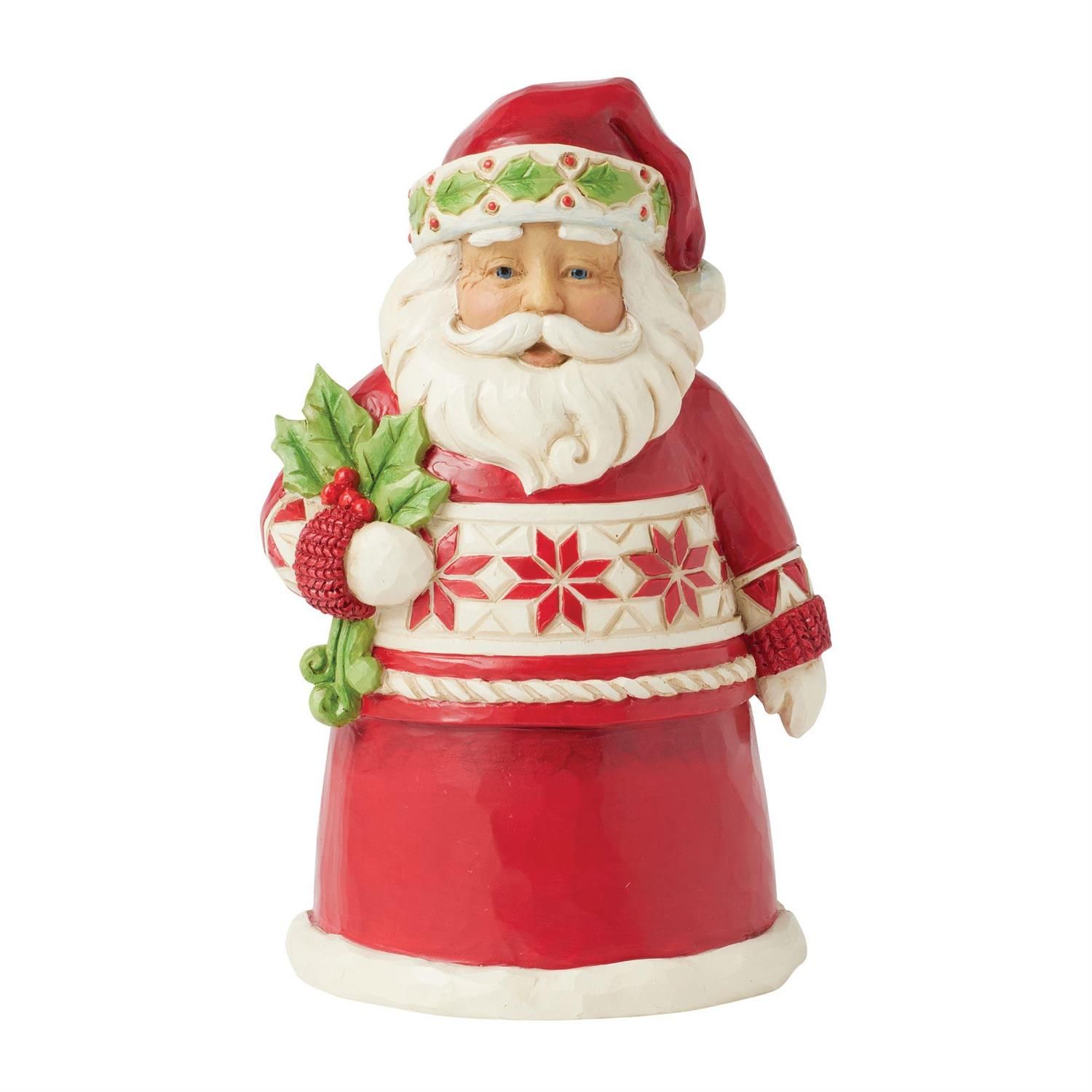 Holly Berry Noel Nordic Noel Collection Santa Pint Sized By: Heartwood Creek Jim Shore *SHIPS WITHIN 10 DAYS* NEW 2025