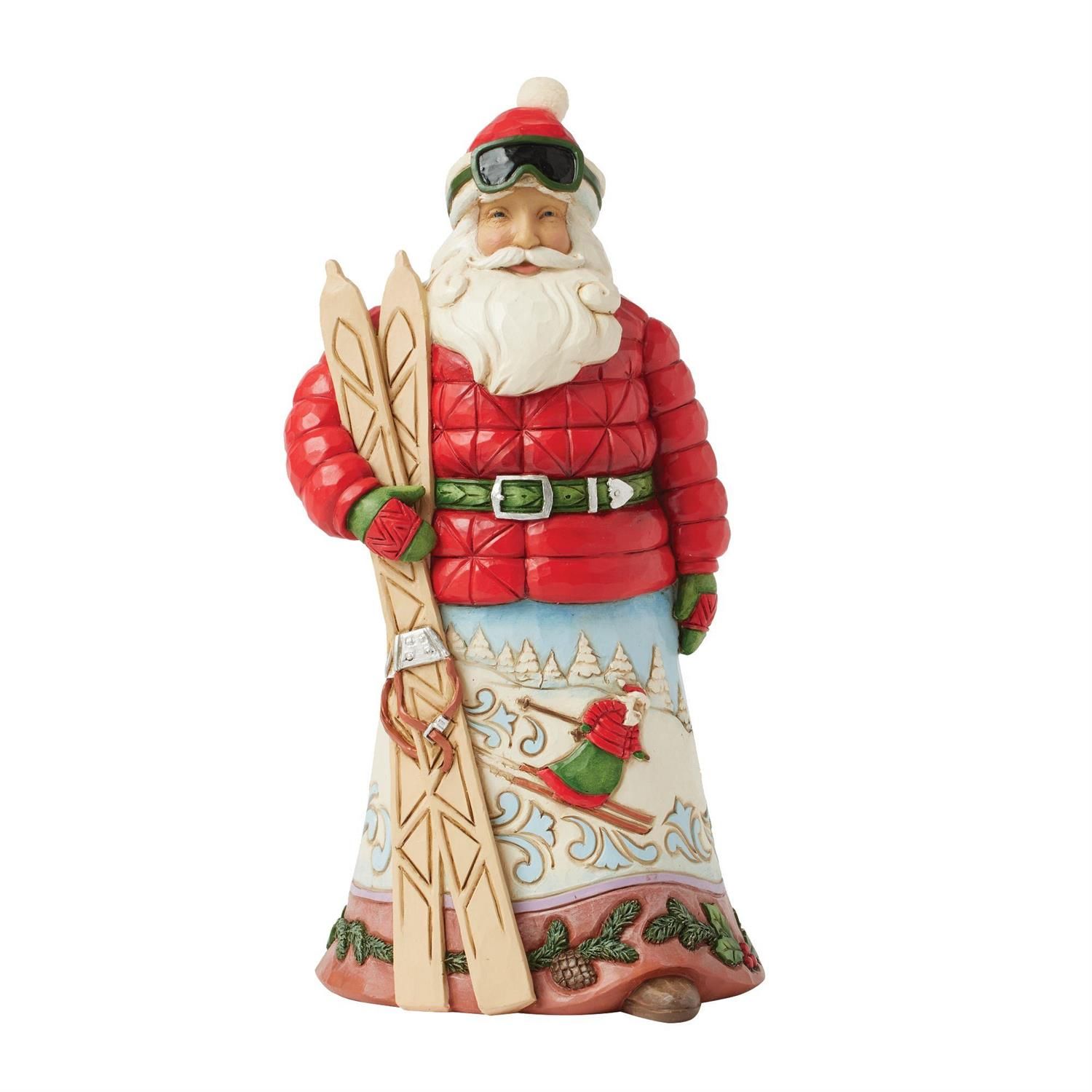 Gone Skiing Christmas At The Lodge Collection Santa With Skis By: Heartwood Creek Jim Shore *SHIPS WITHIN 10 DAYS* NEW 2025