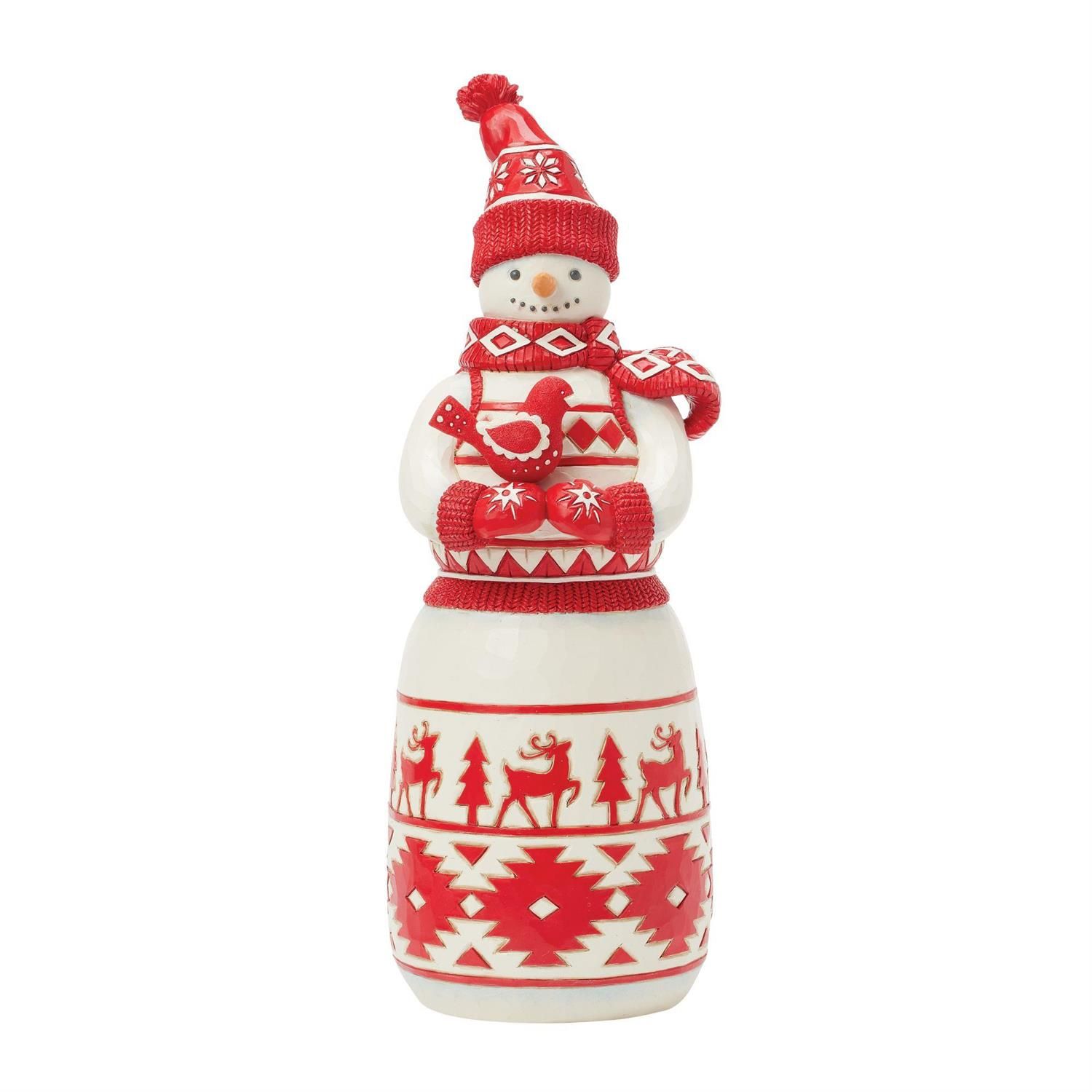 There&#39;s Snow One Like You Nordic Noel Collection Snowman Felt Bird By: Heartwood Creek Jim Shore *SHIPS WITHIN 10 DAYS* NEW 2025