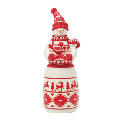 There&#39;s Snow One Like You Nordic Noel Collection Snowman Felt Bird By: Heartwood Creek Jim Shore *SHIPS WITHIN 10 DAYS* NEW 2025