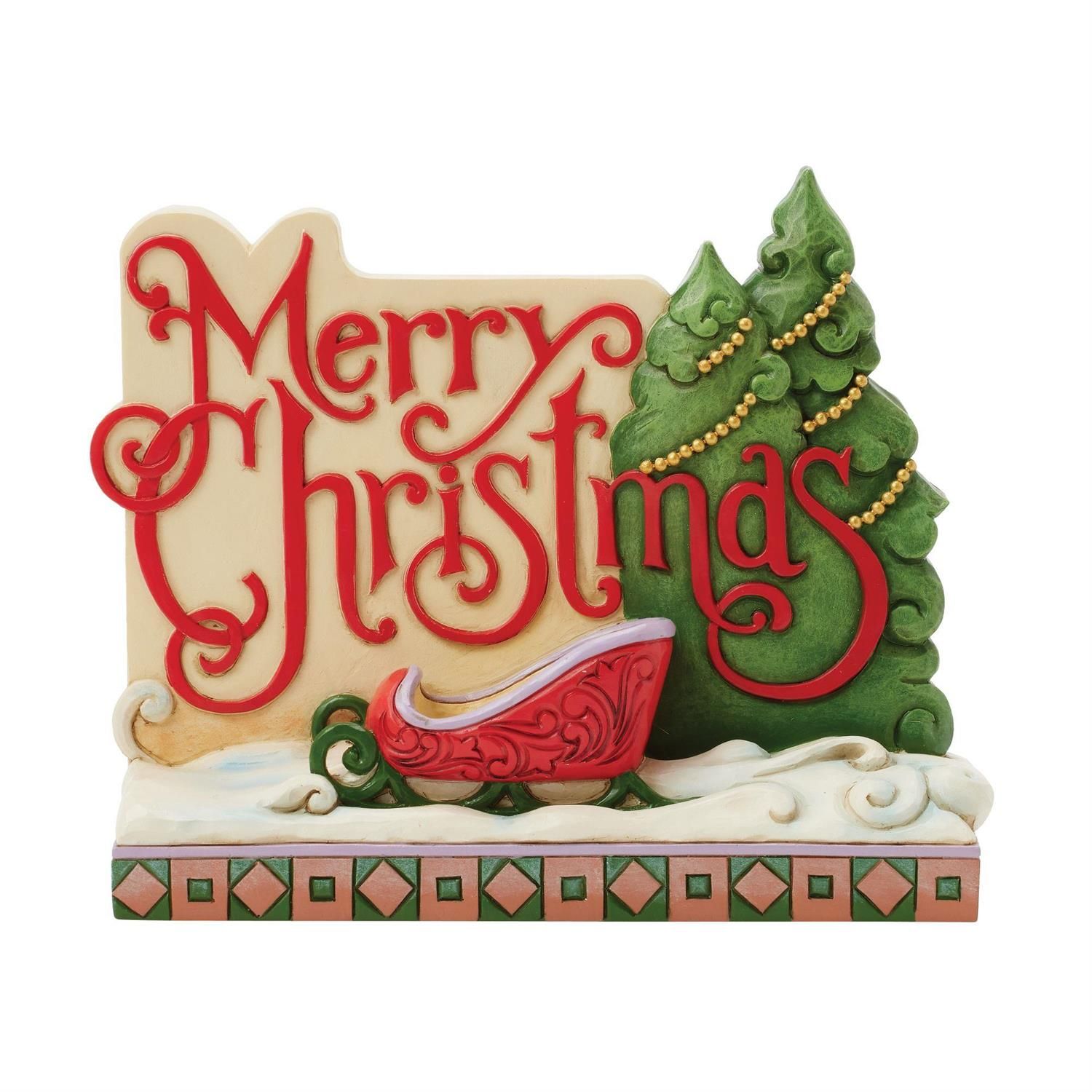 Sleighing Through the Pines Christmas At The Lodge Collection Merry Christmas By: Heartwood Creek Jim Shore *SHIPS WITHIN 10 DAYS* NEW 2025