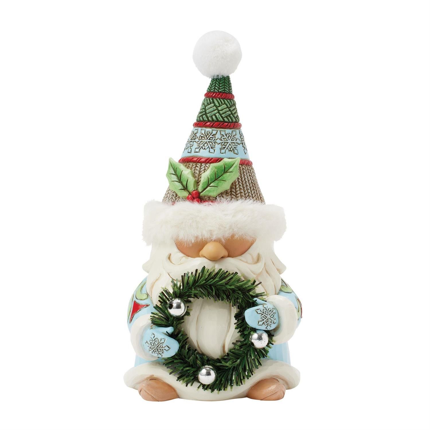 PRE-ORDER Wreathed in Holiday Joy Holiday Gnome Collection Gnome Wreath &amp; Fur Trim Hat By: Heartwood Creek Jim Shore *SHIPS 7/2025* NEW 2025