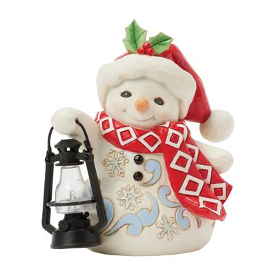 PRE-ORDER Twinkle Bright Pint Collection Snowman with Oversized Lantern By: Heartwood Creek Jim Shore *SHIPS 8/2025* NEW 2025