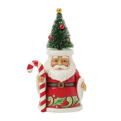 The Merry On Top Pint Santa with Sisal Tree Hat By: Heartwood Creek Jim Shore NEW 2025