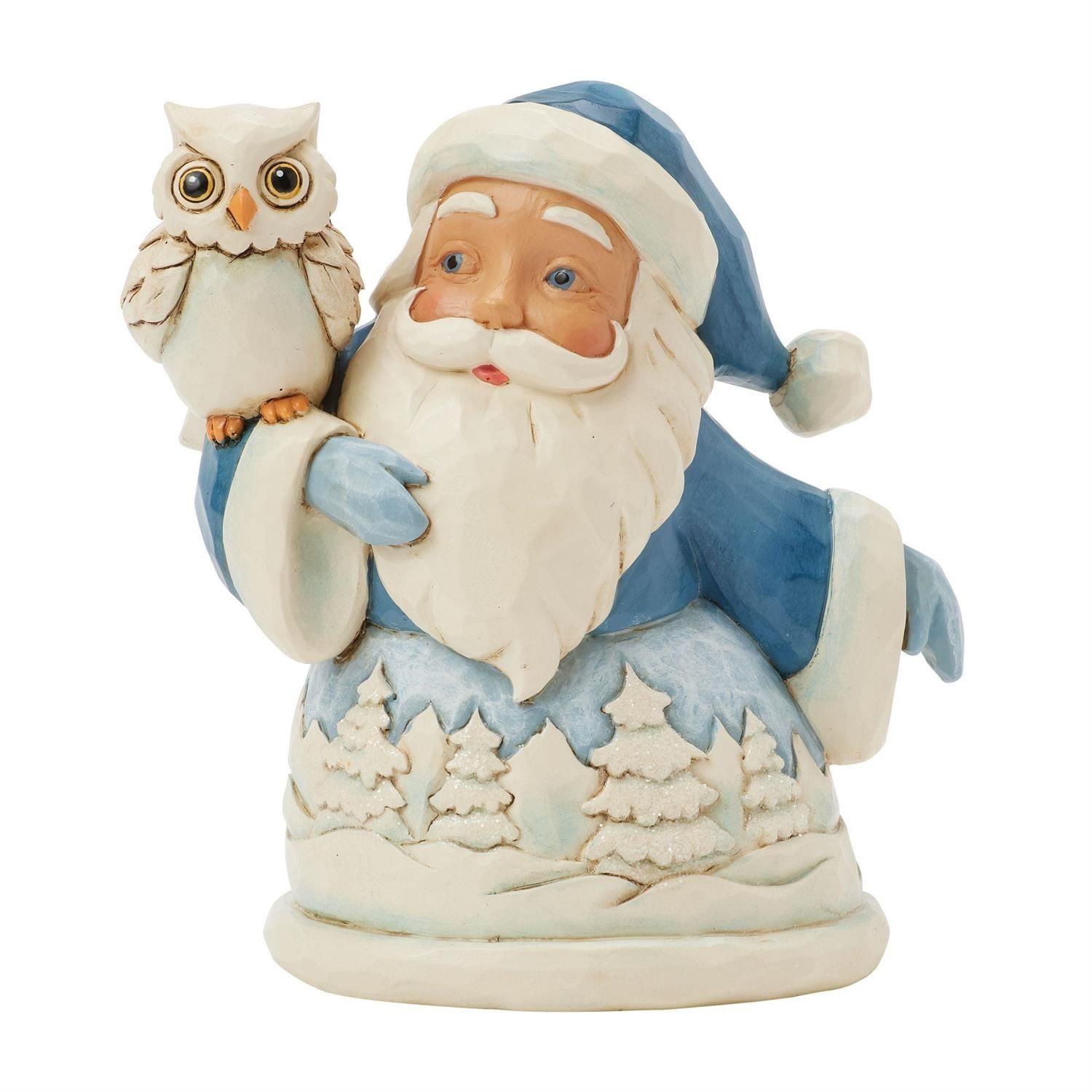 Blue Santa Owl By: Heartwood Creek Jim Shore *SHIPS WITHIN 10 DAYS* NEW 2025