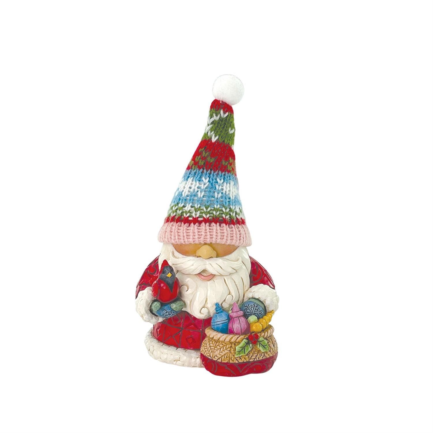 PRE-ORDER Decorate with Happiness Holiday Gnome Collection Gnome Knit Hat and Cardinal By: Heartwood Creek Jim Shore *SHIPS 7/2025* NEW 2025