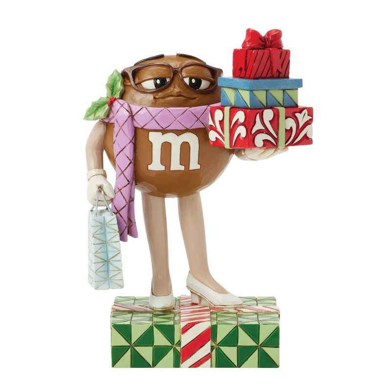 M&M's Brown Character With Presents By: M&M's Jim Shore *SHIPS WITHIN 10 DAYS* NEW 2025