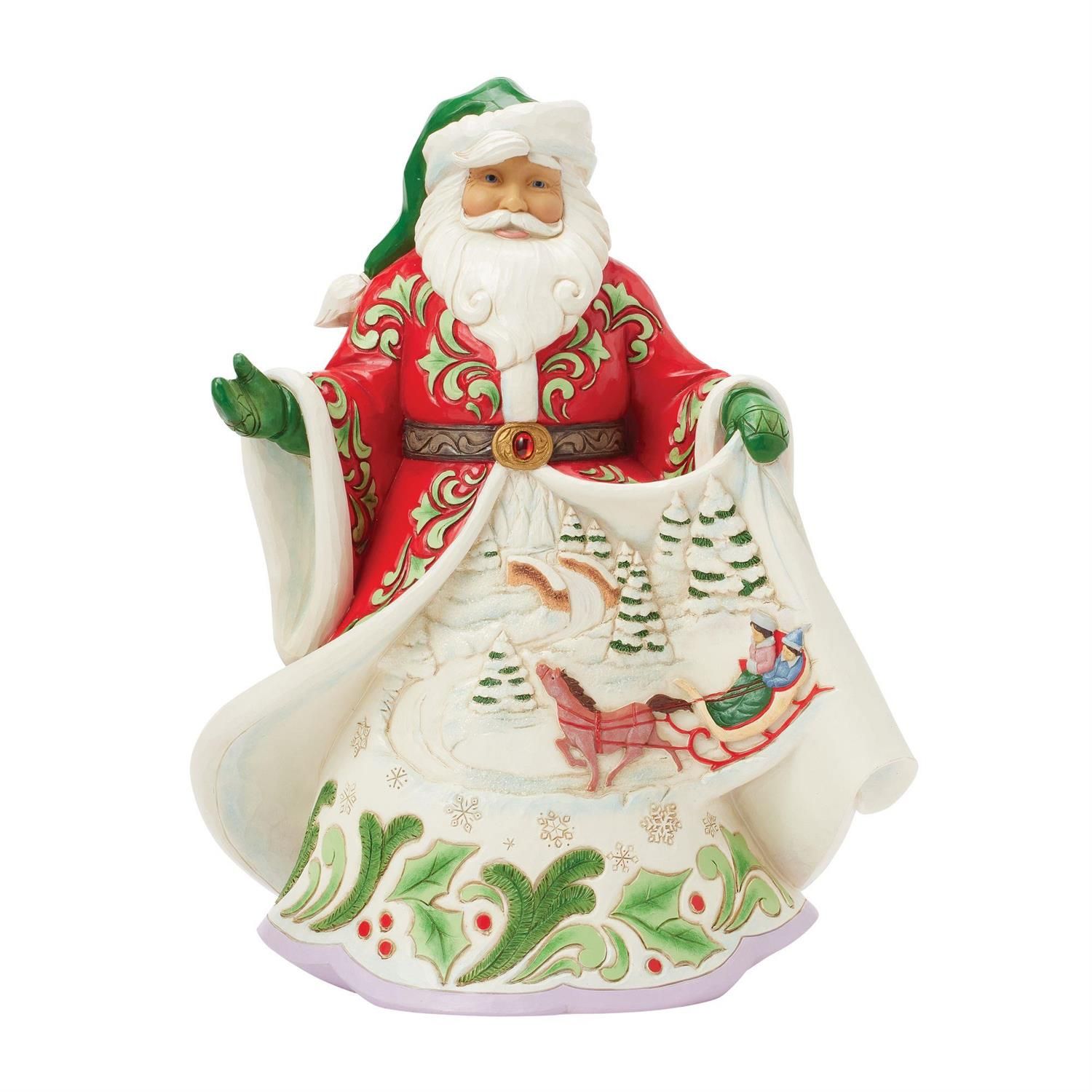 Magical Sleigh Ride Santa Collection Santa Winter Scene Musical By: Heartwood Creek Jim Shore *SHIPS WITHIN 10 DAYS* NEW 2025